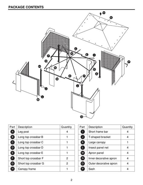 ft   ft steel gazebo assembly instructions manuals