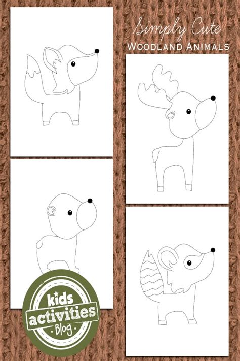 woodland animal coloring pages  kids kids activities blog
