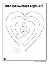 Maze Heart Easy Valentine Preschool Kids Activities Worksheets sketch template