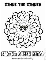 Daisy Scout Coloring Girl Pages Petal Caring Considerate Green Scouts Petals Spring Zinni Makingfriends Zinnia Printable Flower Printables Sheet Sheets sketch template