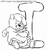 Winnie Alphabet Pooh Coloring Pages Book Kids Print Printable sketch template