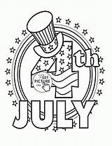 Coloring July 4th Pages Kids Happy Fourth Printables Printable Sheets Crafts Comments Choose Board Coloringhome sketch template