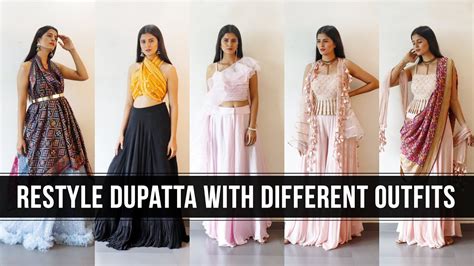 ways  wear dupatta  outfits dupatta draping styles