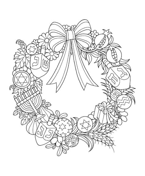 adult christmas wreath coloring pages lautigamu