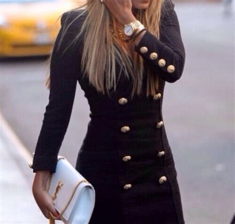 Dress Black Dress Classy Classy Girl Button Up Blonde Hair
