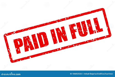 paid  full vector stamp stock vector illustration  loan