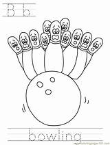 Bowling Coloring Pages Library Kids Books sketch template