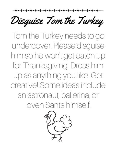 disguise turkey printable printable world holiday