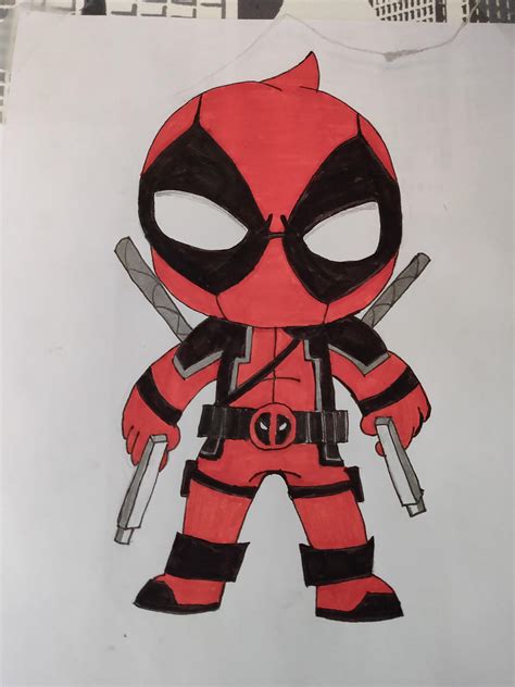 cartoon drawings  deadpool drawing tutorial easy