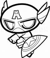 America Captain Chibi Coloriage Draw Imprimer Step Dragoart Drawing Dessin Anime Details Colorier Chibis sketch template