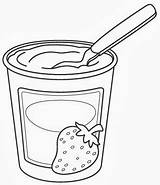 Yogurt Coloring Drawing Pages Food Drink Drawings Getdrawings sketch template
