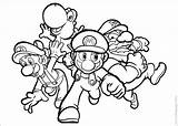 Coloring Luigi Mario Pages Printable Bros Colouring Popular sketch template