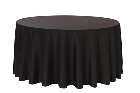 black polyester table linen
