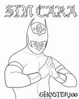 Coloring Pages Wwe Sin Cara Wrestling Printable Color Reigns Roman Hardy Vector Wrestlers Jeff Print Cena John Smackdown Lucha Dean sketch template