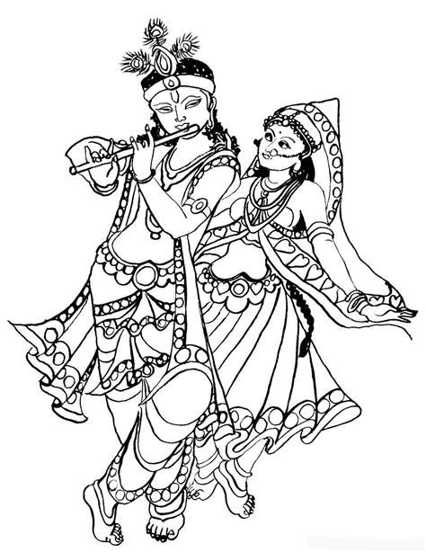 hindu gods coloring pages sketch coloring page