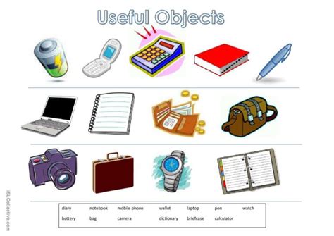 objects english esl worksheets