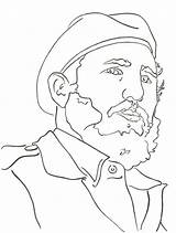 Castro Fidel Wallflower sketch template