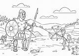 Bible Goliath Superbook sketch template
