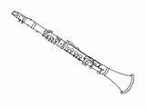 Clarinet Coloring Pages Drawing Drawings Getdrawings sketch template