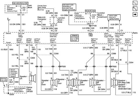 chevy avalanche speaker wiring diagram