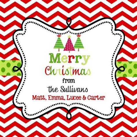 christmas stickers labels  gift enclosure cards personalized