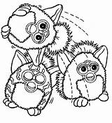 Furby Coloring Pages Getcolorings Printable Having Three sketch template
