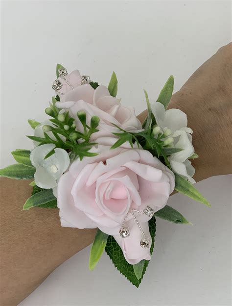 making  wrist corsage  silk flowers corsage prom
