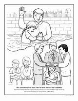 Coloring Baptism Pages Lds Library Clipart sketch template