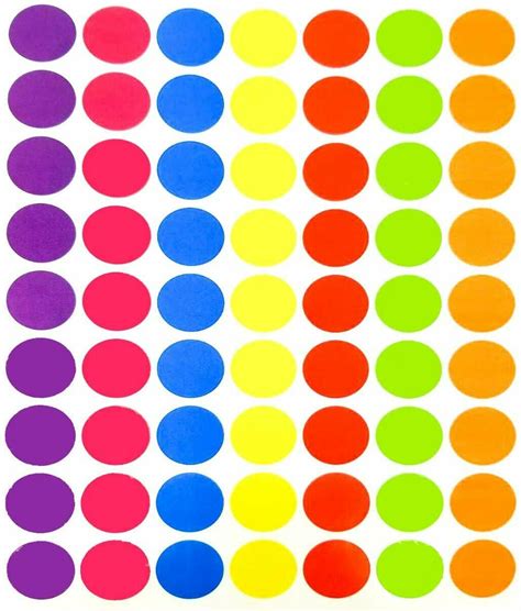 tag  room    color coding circle dot label stickers
