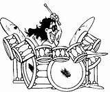 Drums Drummer Musik Ausmalbild Malvorlage sketch template