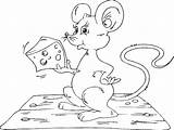 Coloring Mouse Cheese Pages Para Colorear Queso Con Clipart Dibujos Drawing Muis Printable Cartoon El Dessin Quesos Lineart sketch template