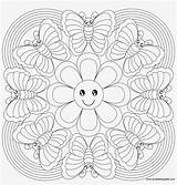 Primavera Mandalas Mandala Colorear Para Butterfly Rainbow Color Pngkey sketch template