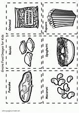 Coloring Pages Food Printable Grains Healthy Cartoon Grain Colouring Other Print Group Abc Book Google Protein Sheets Faces Look Ads sketch template