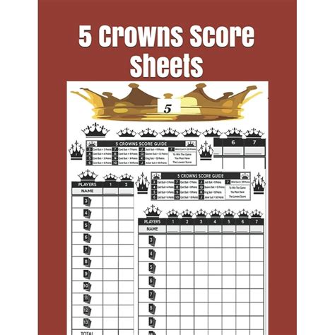 crowns score sheets  large score sheets  score keeping