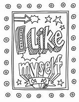 Self Esteem sketch template