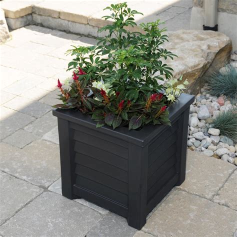 wooden square planter box plastic planter patio planters square planters