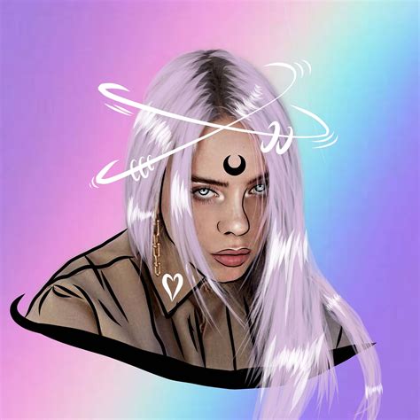 billie eilish anime drawing wallpapers wallpaper cave