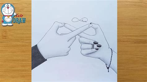 How To Draw Infinite Love Symbol With Couple Hand