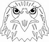 Eagle Coloring Printable Pages Bald Outline Eagles Philadelphia Face Kids Drawing Template Colouring Cartoon Animal Print Clipart Cliparts Animals Mask sketch template