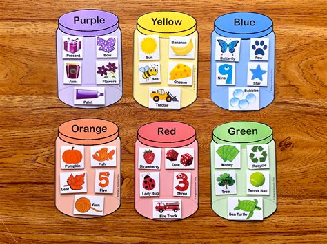 color sorting game preschool game color matching fine motor etsy