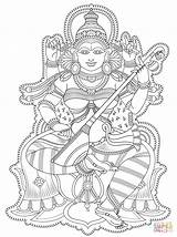 Coloring Parvati Ganesh Template Kerala Mural sketch template