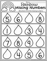 Rainbow Preschool Math Activities Missing Numbers Worksheets Worksheet Counting Planningplaytime Playtime Planning Kids Printables Crafts Choose Board sketch template