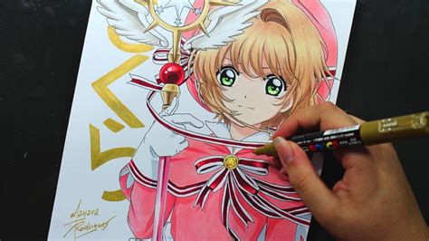 Speed Drawing Sakura Kinomoto [cardcaptor Sakura Clear Card] Youtube