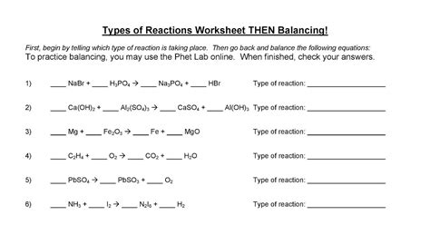balancing equation practice worksheet answers balancing equations worksheet answers