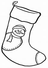 Christmas Coloring Pages Sock sketch template