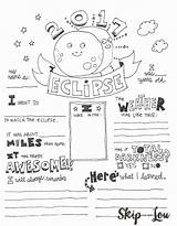 Eclipse Coloring Solar Kids Sheet Graphic Questionnaire Organizer Print Lou Skip Memory Celebrate Ways Keepsake Science Aka Kid sketch template