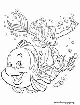 Coloring Mermaid Little Flounder Ariel Pages Sebastian Princess Colouring Scuba Diving Disney Printable Fun Library Clipart Kids Popular Books sketch template