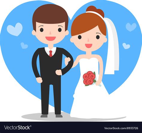 wedding couple royalty free vector image vectorstock