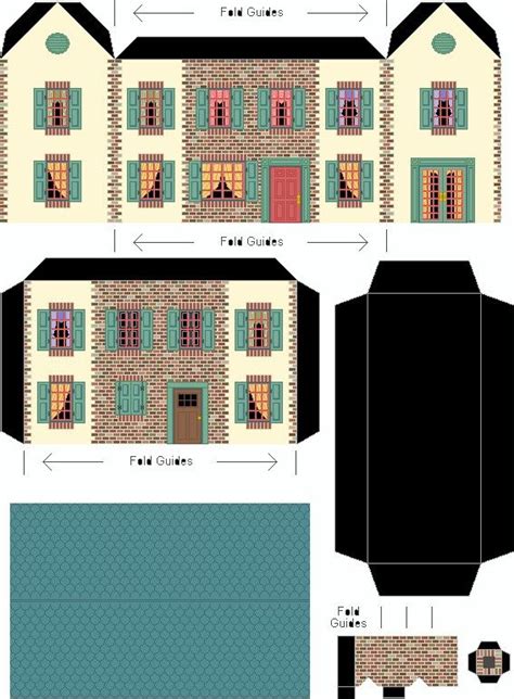 paper doll house paper houses decoupage house template cardboard
