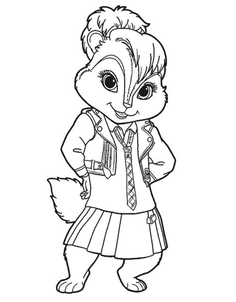 brittany  chipettes coloring page  printable coloring pages